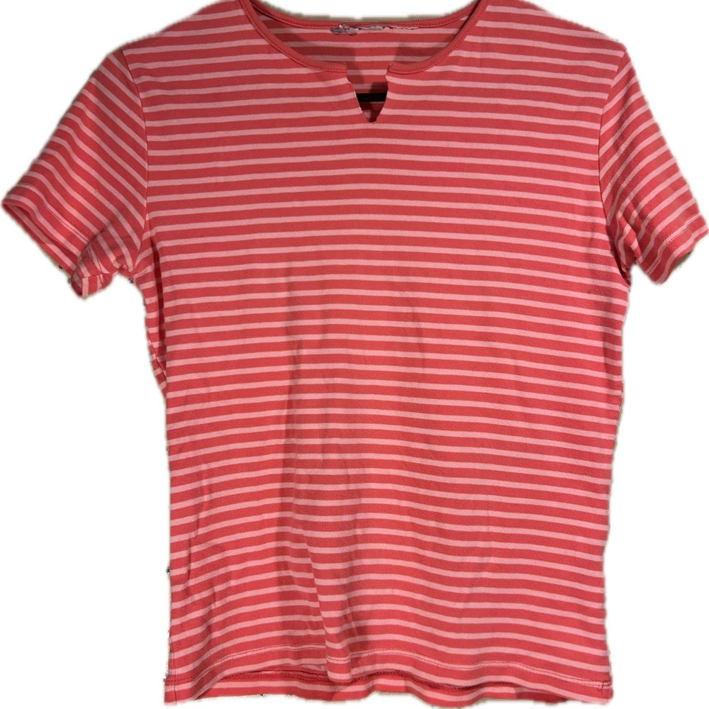 Striped Pink Short Sleeve Top